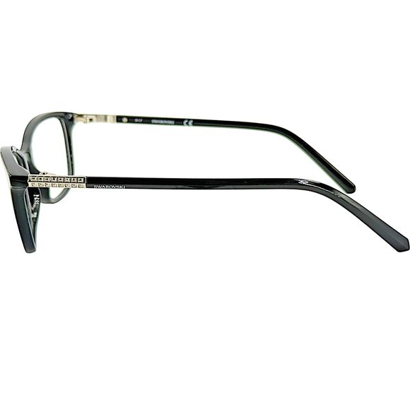Swarovski SK5239 Womens Plastic Eyeglass Frame 001 Shiny Black 51-15